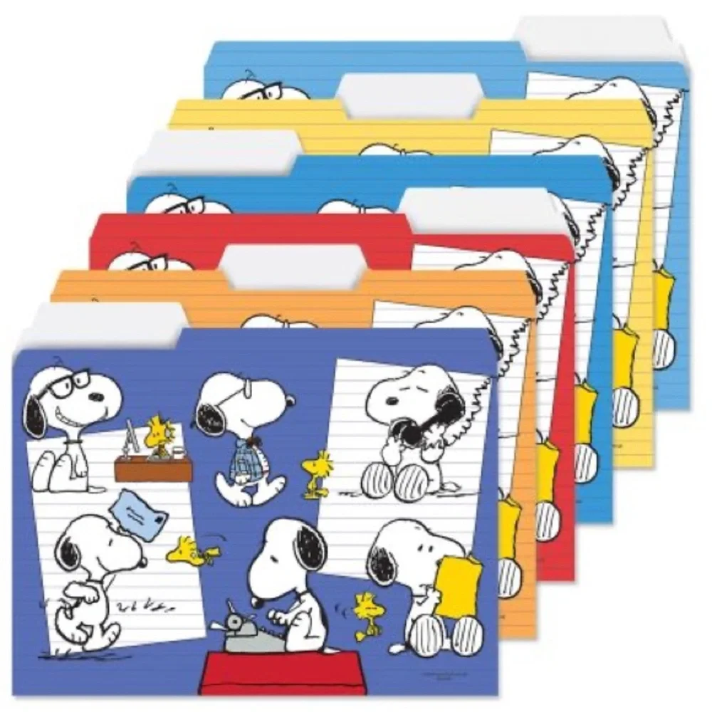 PEANUTS® Snoopy & Woodstock Brights Letter Top Tab File Folders, 12 ct (902177)